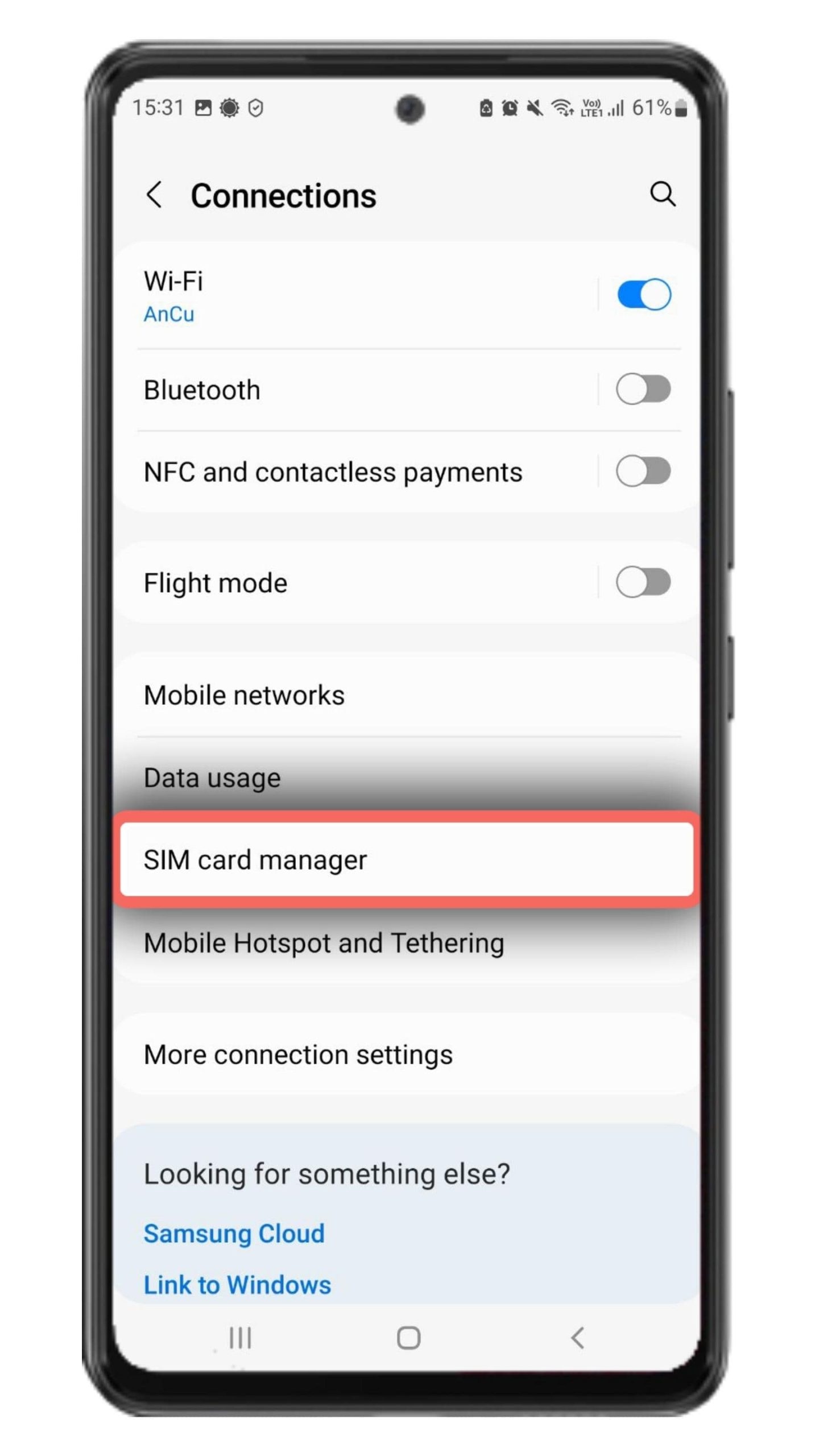 Step 2: Choose SIM Manager