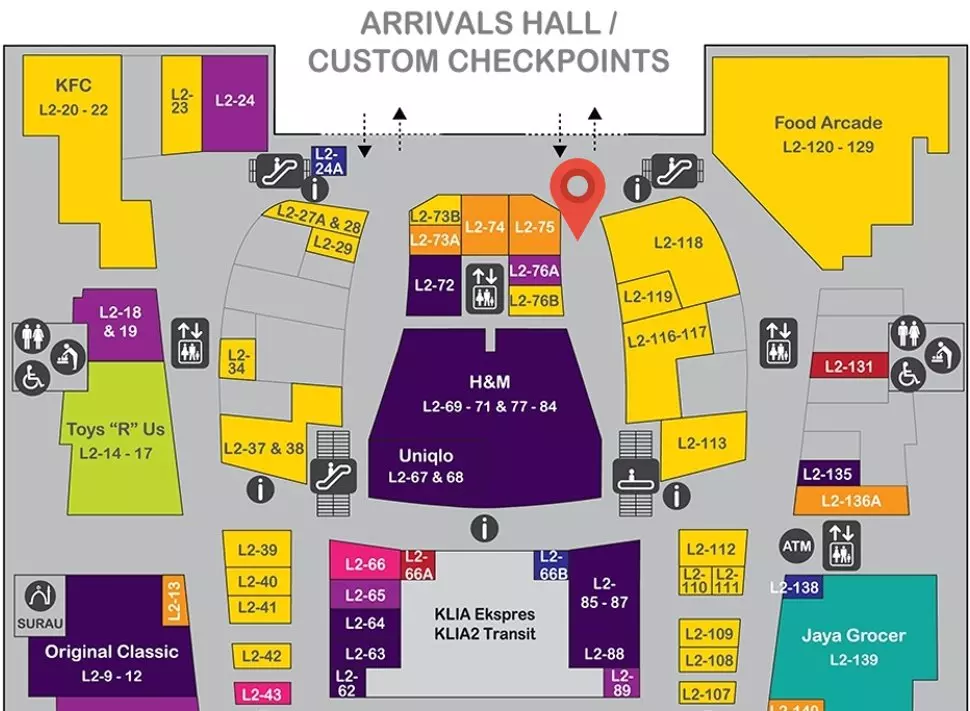 Location of Digi Store at KLIA2