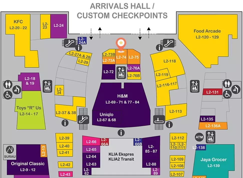 Location of U Mobile store at KLIA2